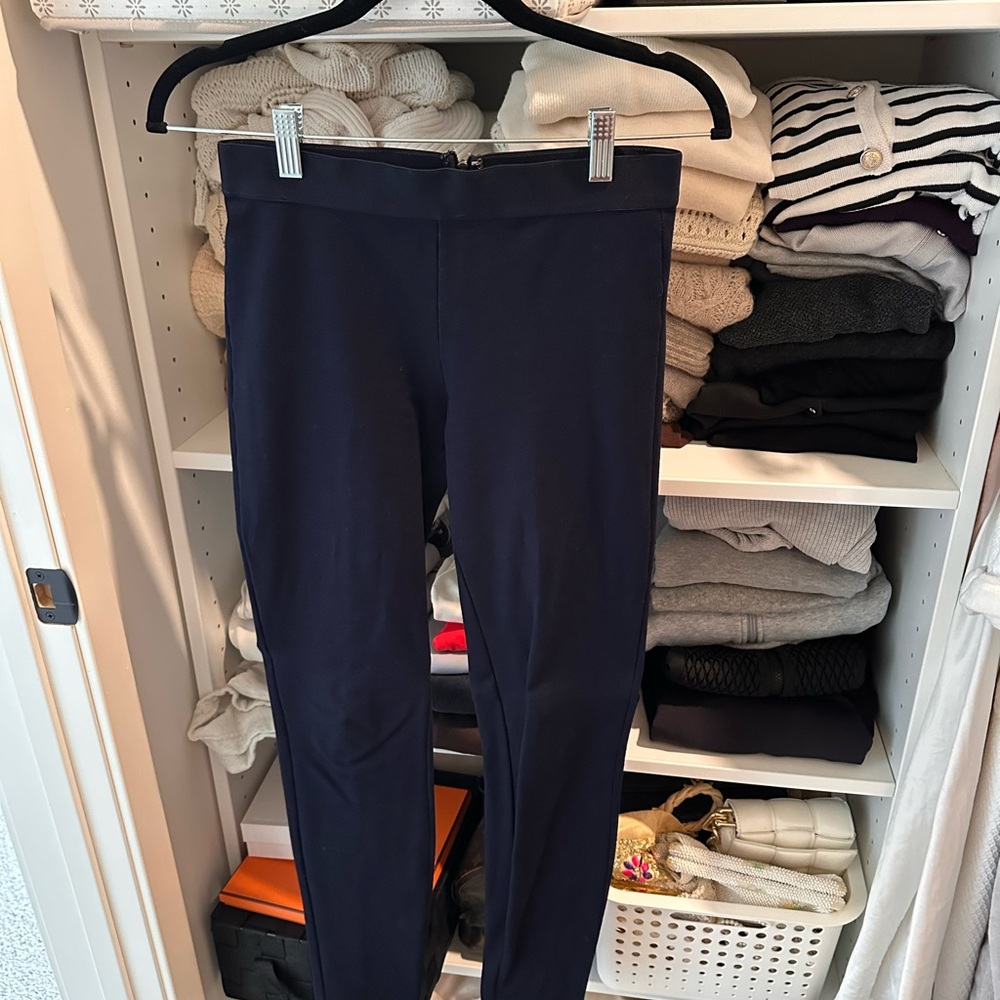 J Crew Navy Stretch Ponte Skinny Leg/Leggings 4